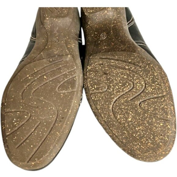 Spring Step Bethany Laser Perforated Leather Mary Jane Wingtips - Black - 10 - Picture 7 of 9